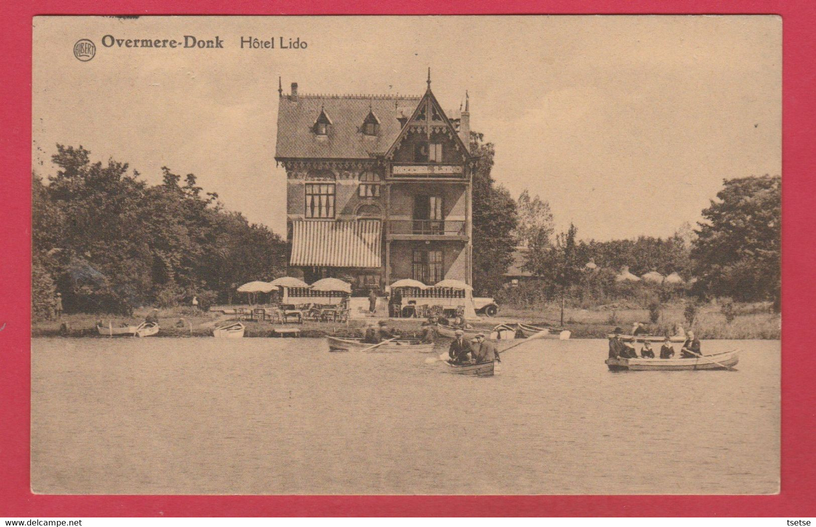 Overmeire-Donck - Hôtel Lido - Geanimeerd -192?  ( Verso Zien  ) - Berlare