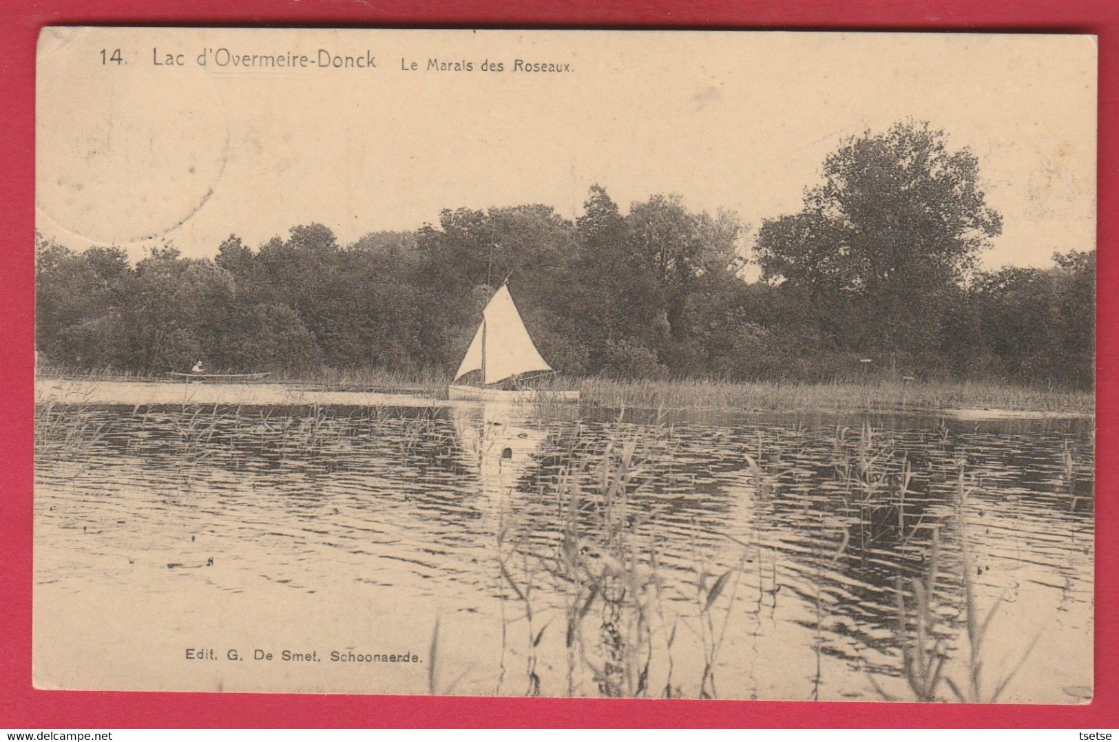 Overmeire-Donck - Lac - Le Marais Des Roseaux -1924  ( Verso Zien  ) - Berlare