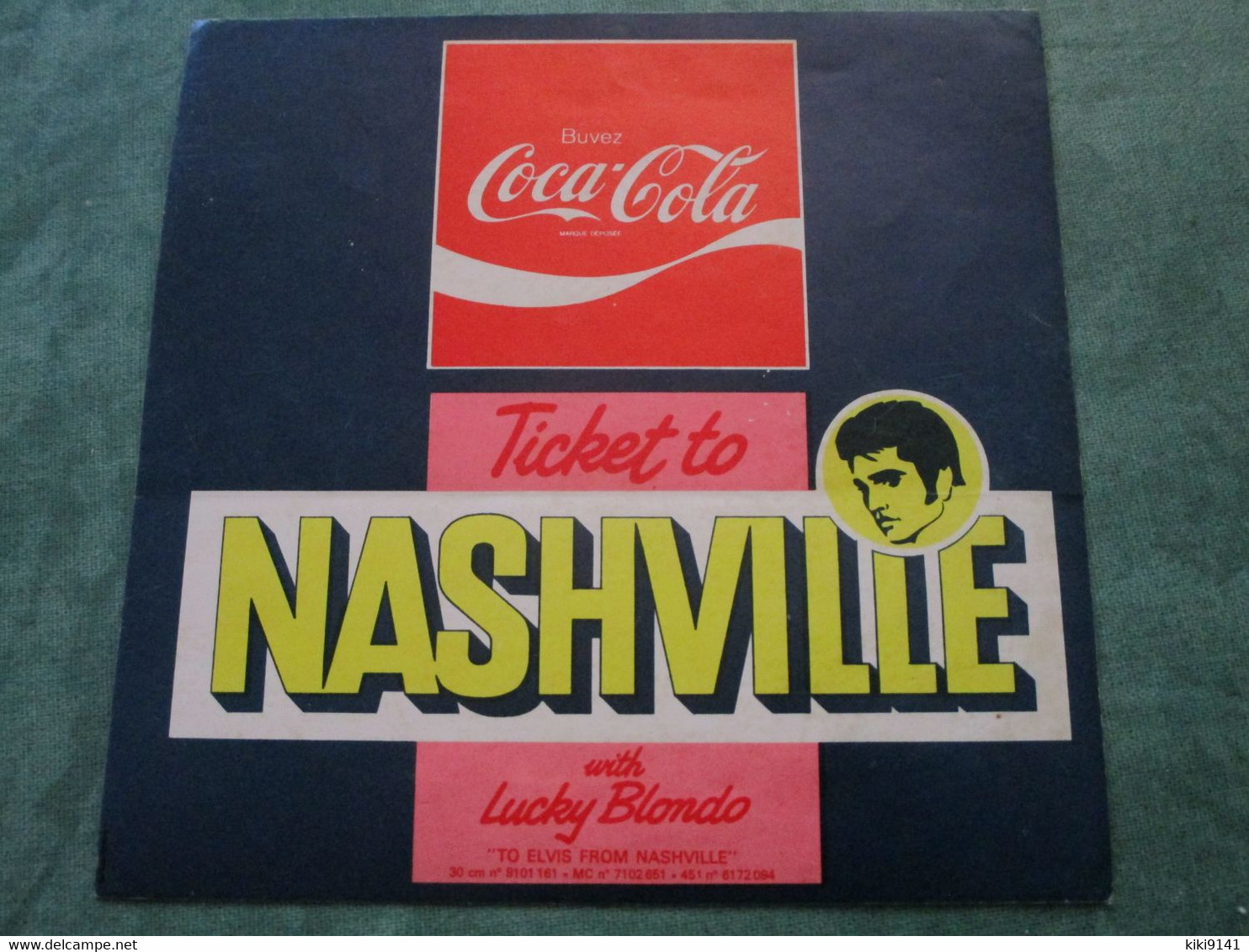 Ticket To NASHVILLE With LUCKY BLONDO  (autocollant Publicitaire COCO-COLA) - Manifesti & Poster