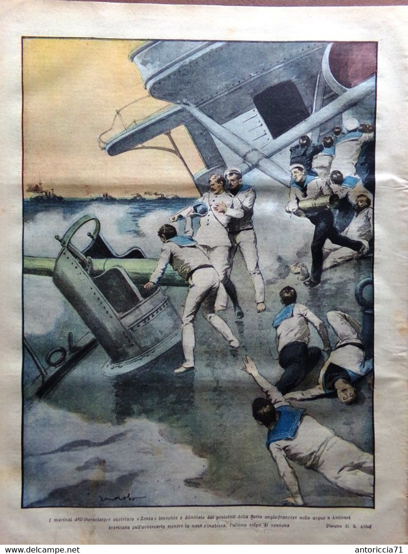 La Tribuna Illustrata 6 Settembre 1914 WW1 Puccini Ristori Arcais Papa Cardinali - Guerra 1914-18