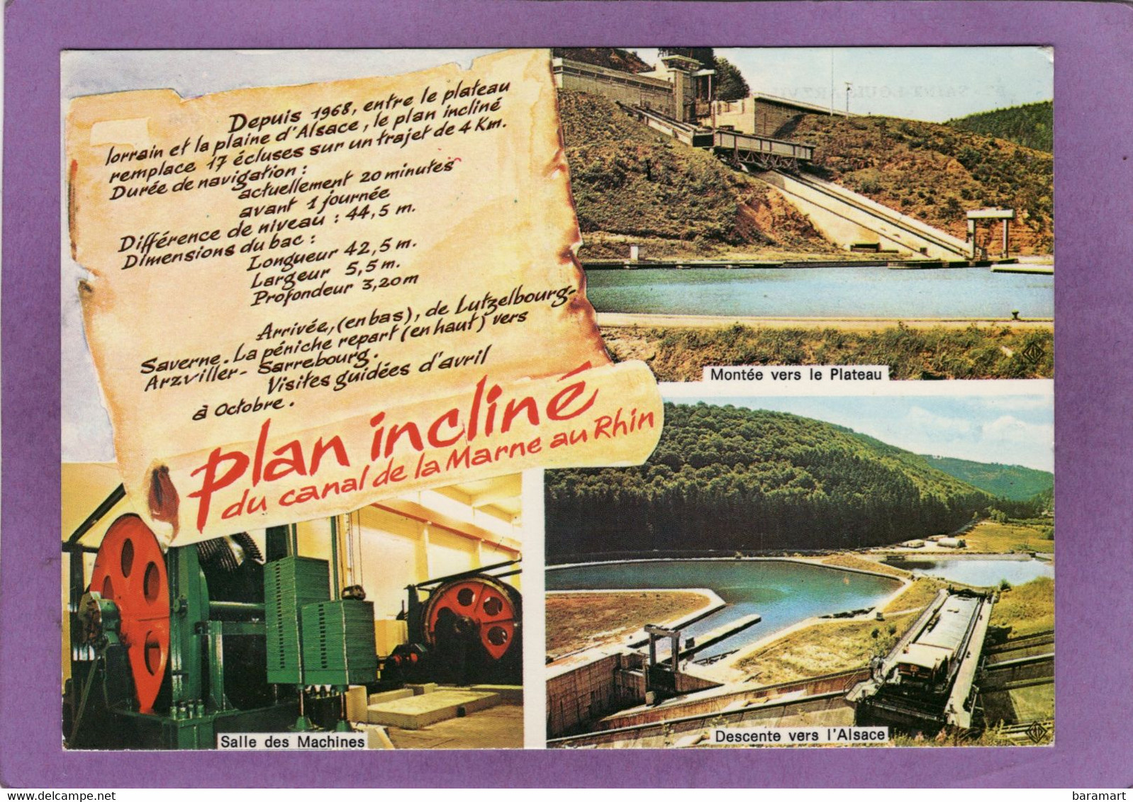 57 SAINT LOUIS ARZVILLER  Plan Incliné Du Canal De La Marne Au Rhin Salle Des Machines Montée Vers Le Plateau Descente - Arzviller