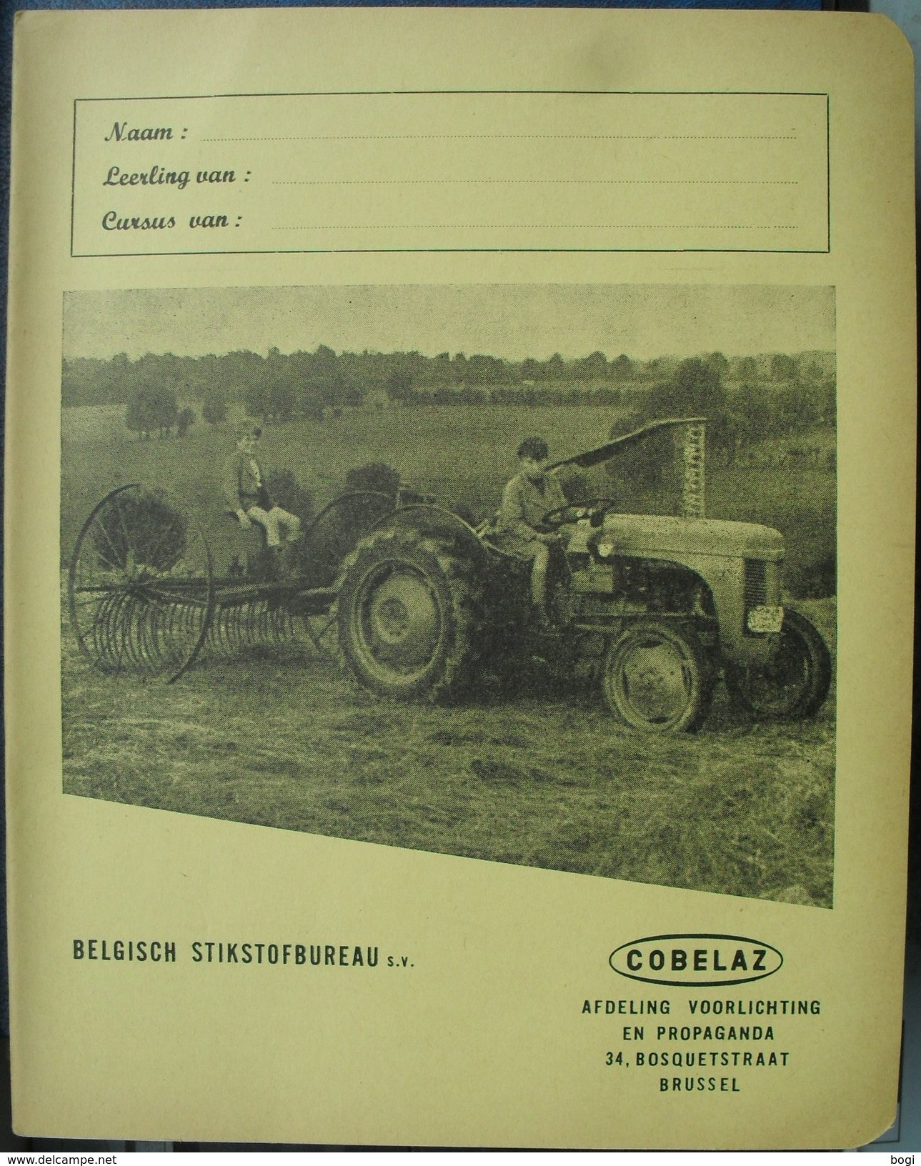 Schrijfboek Cahier De Classe Cobelaz - Tractor Massey-Ferguson - Protège-cahiers