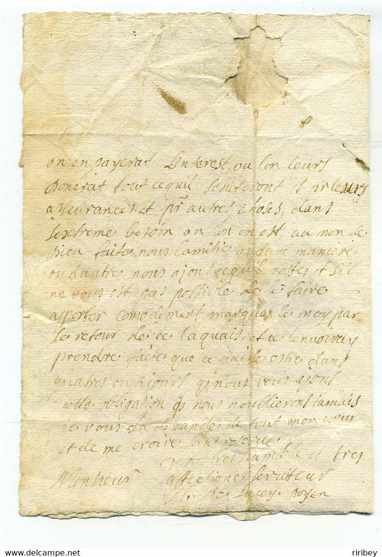 MAISON DE SAVOIE / Lettre D'ANNECY / 1683 / Adressée Aux Contanmines / Taxe Manuscrite Et Cachet De Cire Complet - ....-1700: Precursores