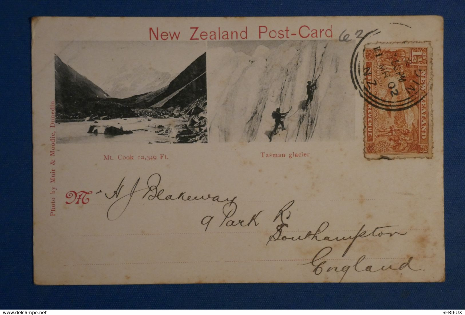 AK6 NEW ZEALAND  BELLE CARTE   1902    POUR SOUTHAMPTON  ENGLAND  ++AFFR. INTERESSANT - Lettres & Documents