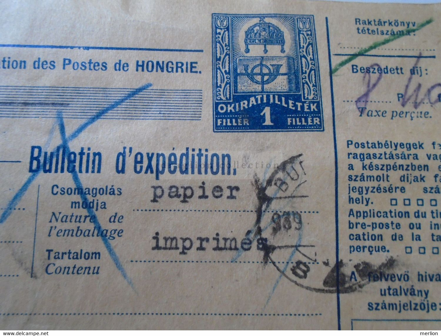 ZS68.10 HUNGARY  Postai Szallitólevél, Bulletin D' Expedition-1939-sent To SKIVE Denmark-cancel Budapest Wien Flensburg - Colis Postaux