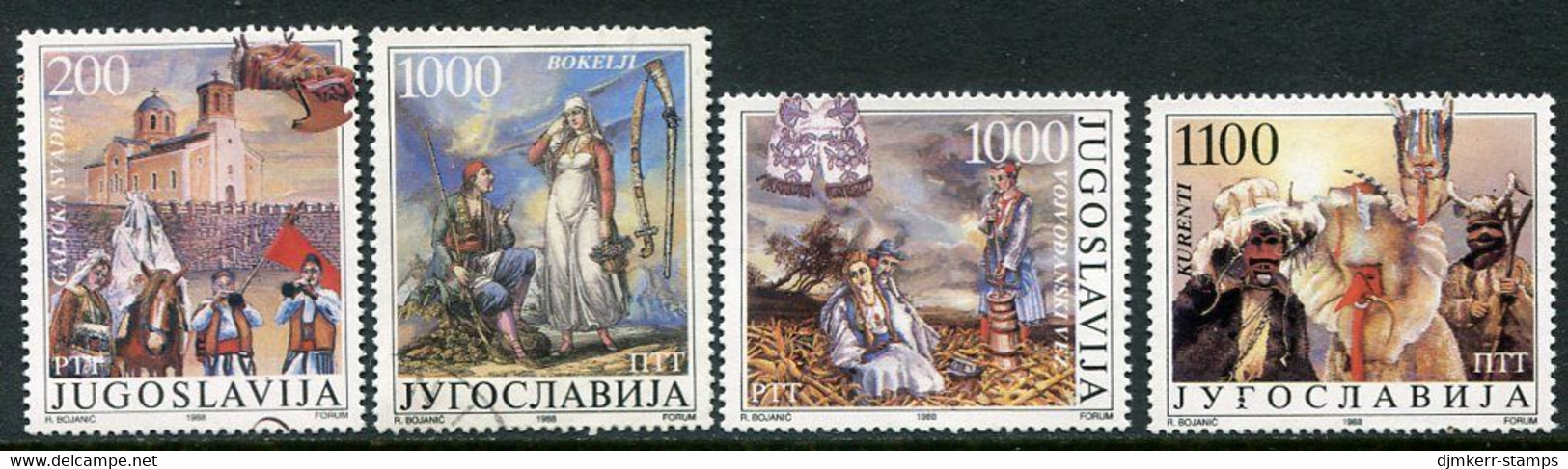 YUGOSLAVIA 1988 Folk Customs. MNH / **.  Michel 2303-06 - Neufs