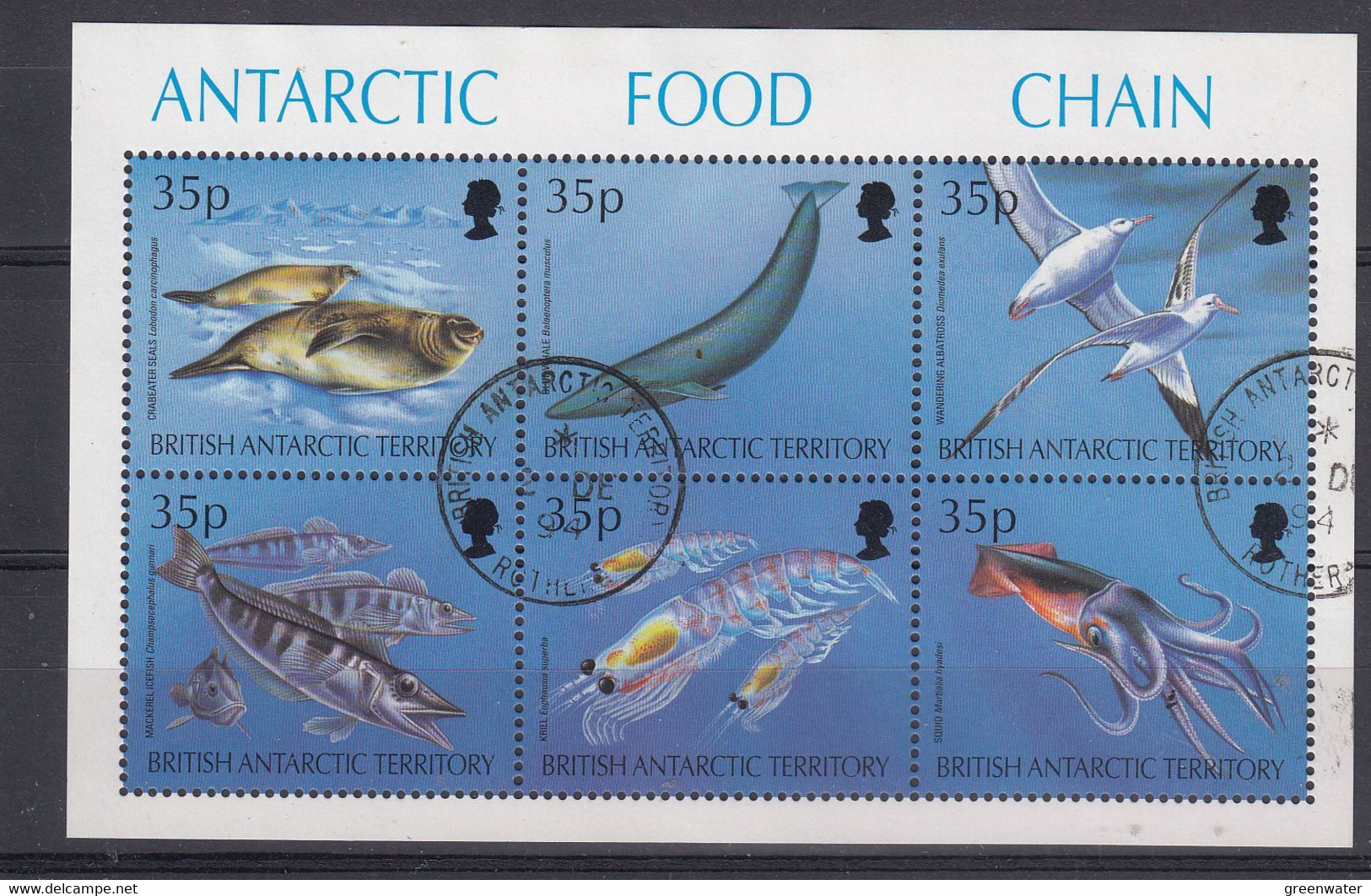 British Antarctic Territory 1994 Antarctic Food Chain M/s Used  (57402) - Usados