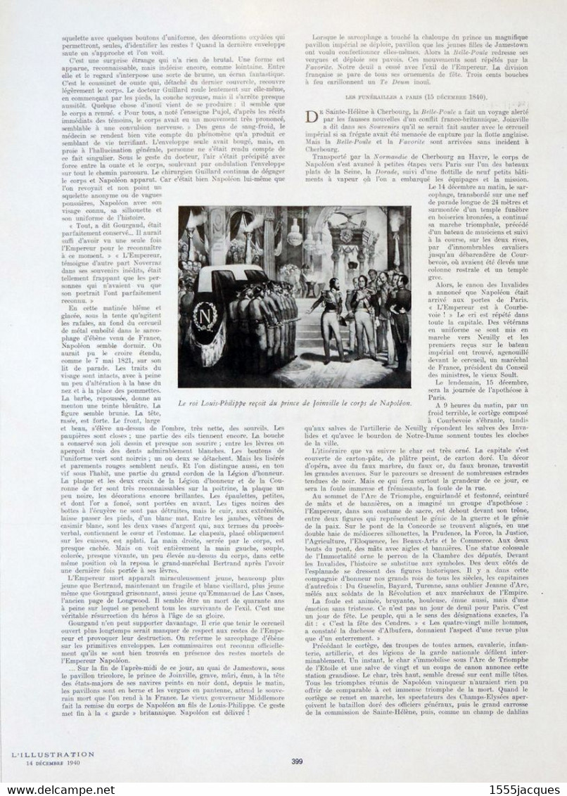 L'ILLUSTRATION N° 5101 14-12-1940 PÉTAIN GUILLAUMET CHIAPPE NAPOLÉON 1er INVALIDES ANOUILH CASTETS SELLIER BOURRELIER