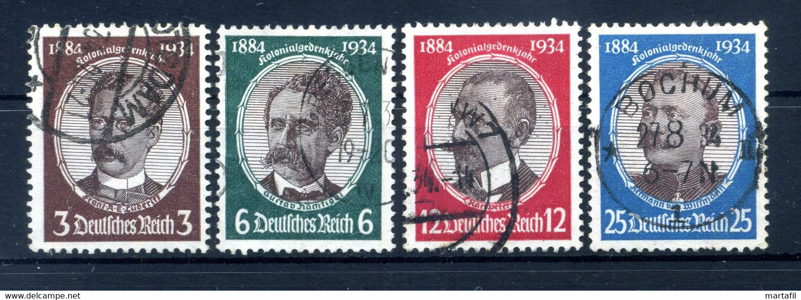 1934 TERZO REICH SET USATO 499/502 - Usados