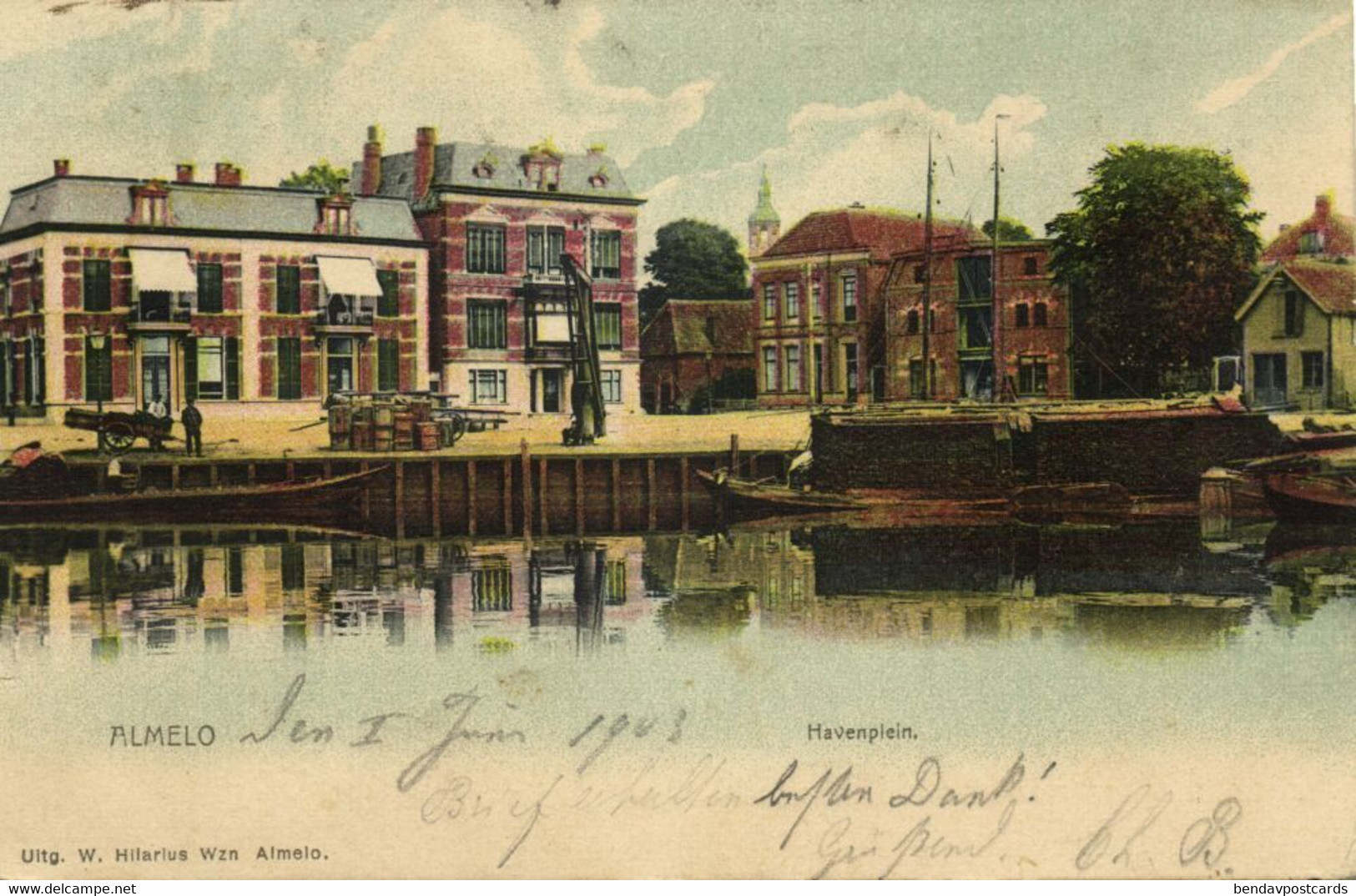 Nederland, ALMELO, Havenplein (1903) Ansichtkaart - Almelo