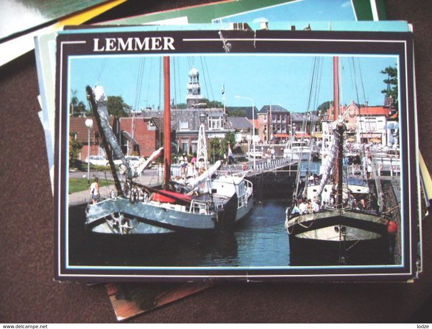 Nederland Holland Pays Bas Lemmer Panorama Met Schepen - Lemmer