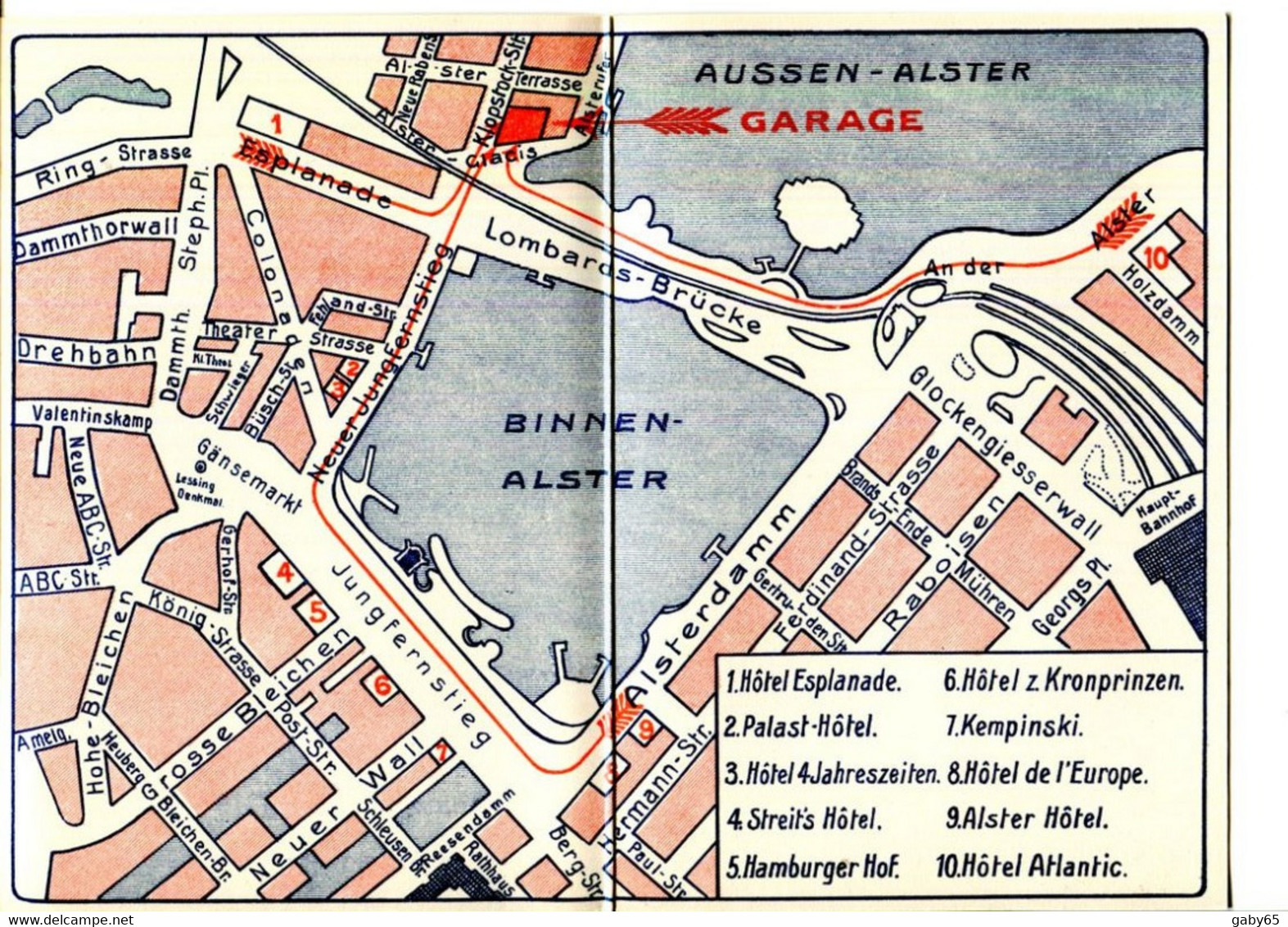 ALLEMAGNE.HAMBOURG.CARTE PUB.RAFFAY & Co.AUTOMOBILE 2 & 4 KLOPSTOCK-STRASSE. - Non Classés