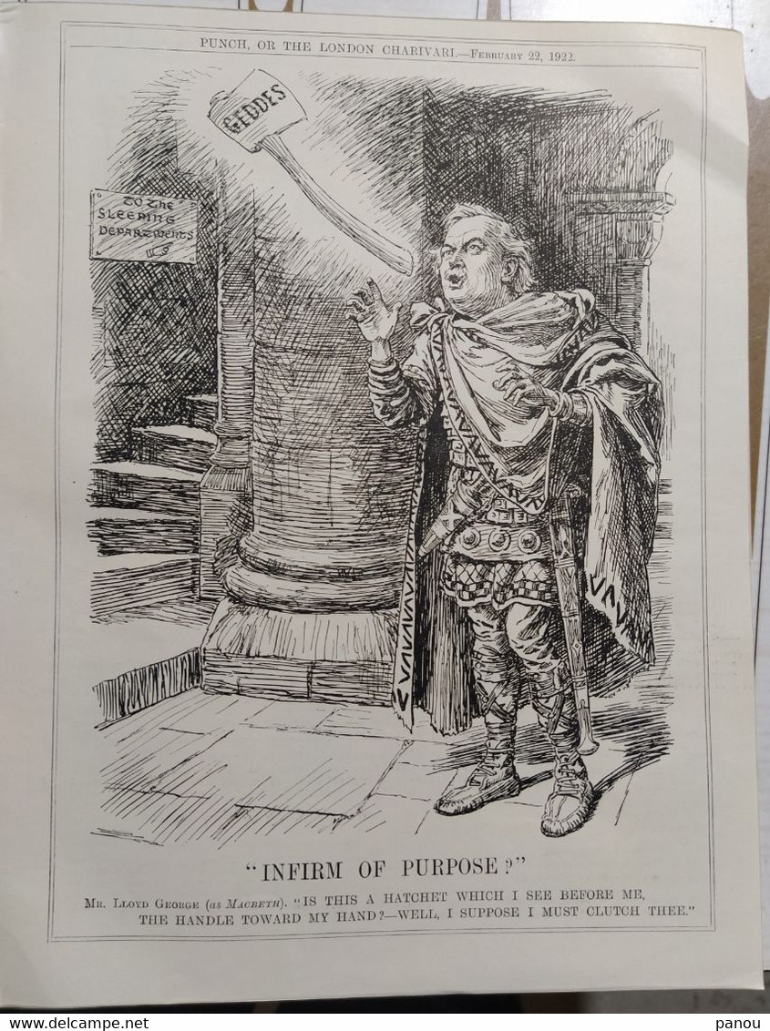 Punch, Or The London Charivari Vol CLXII - February 22, 1922 - GANDHI INDIA, Magazine 20 Pages - Autres & Non Classés
