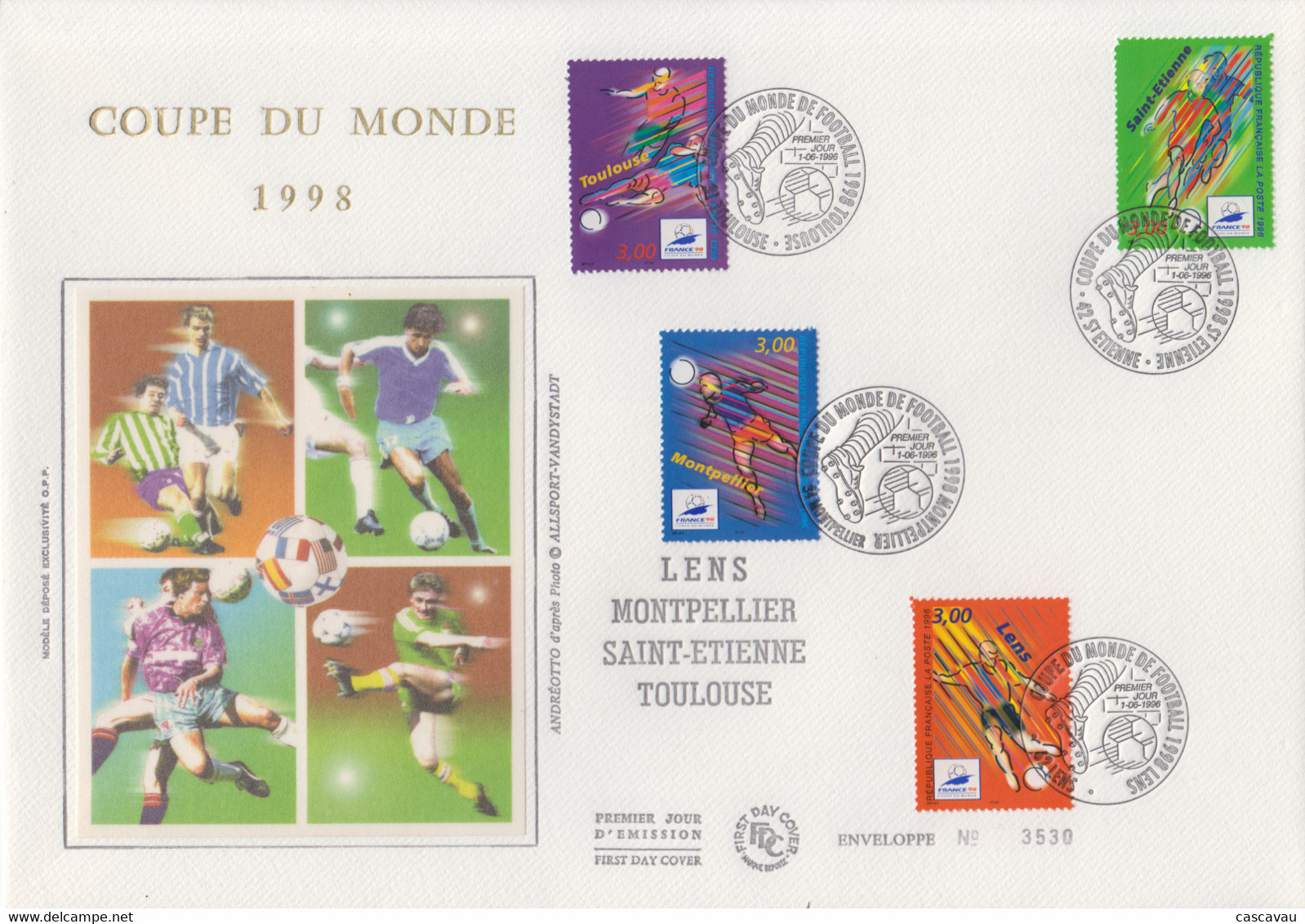 Enveloppe  FDC  Grand  Format  1er  Jour   FRANCE   Coupe  Du   Monde  De   FOOTBALL    1998 - 1990-1999