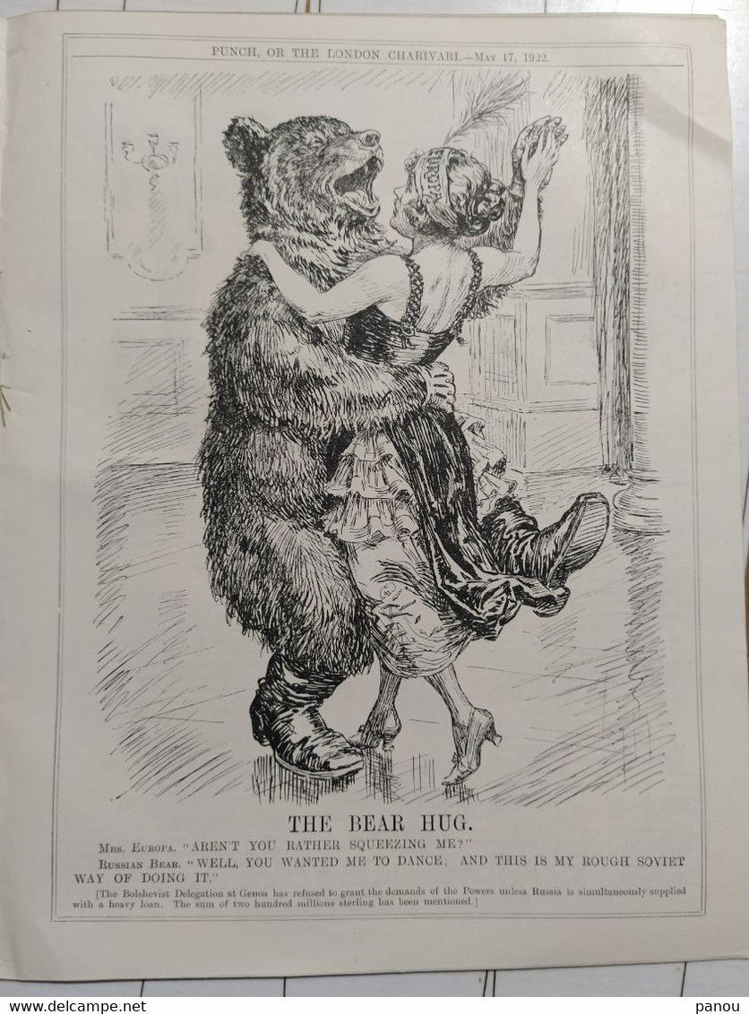 Punch, Or The London Charivari Vol CLXII - May 17, 1922 - Bear Russia. Magazine 20 Pages - Autres & Non Classés