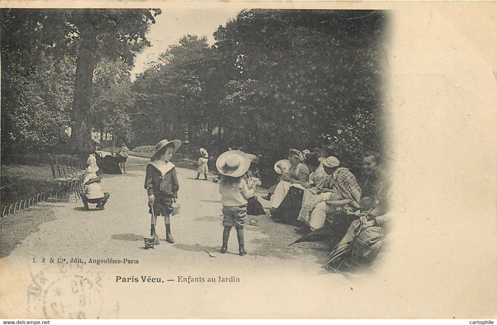 75 - PARIS VECU - Enfants Au Jardin - Pour Dieulouard 1907 - Konvolute, Lots, Sammlungen