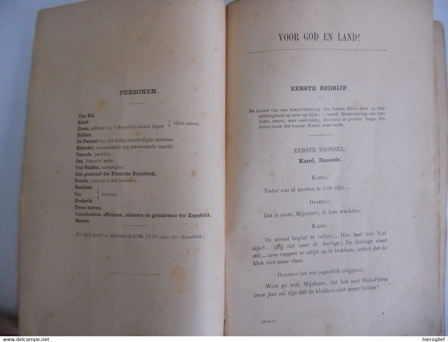 BESLOTEN TIJD Drama 5 Bedrijven Baron Kervyn De Volkaersbeke Kamiel Van Britsom Gent 1898 A. Janssens G. Van Vlemmeren - Théâtre