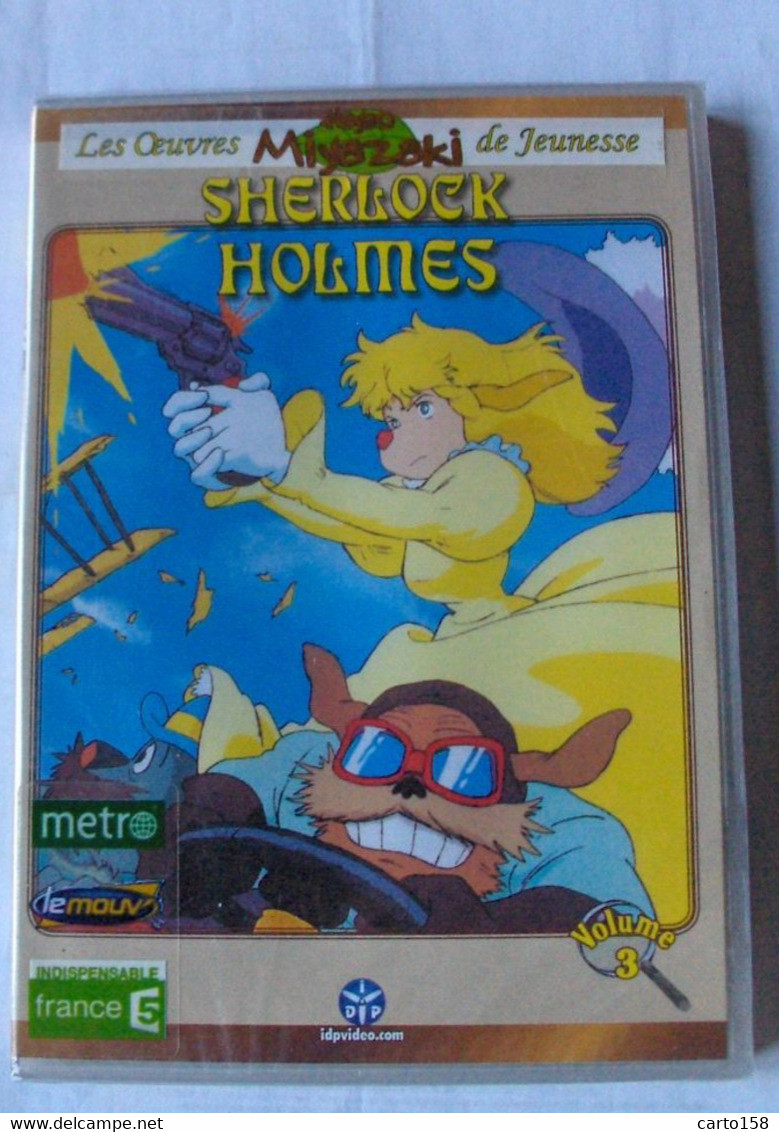 DVD  -- SHERLOCK HOLMES - 6 EPISODES - VOLUME 3 - 150 Mn - Dessin Animé