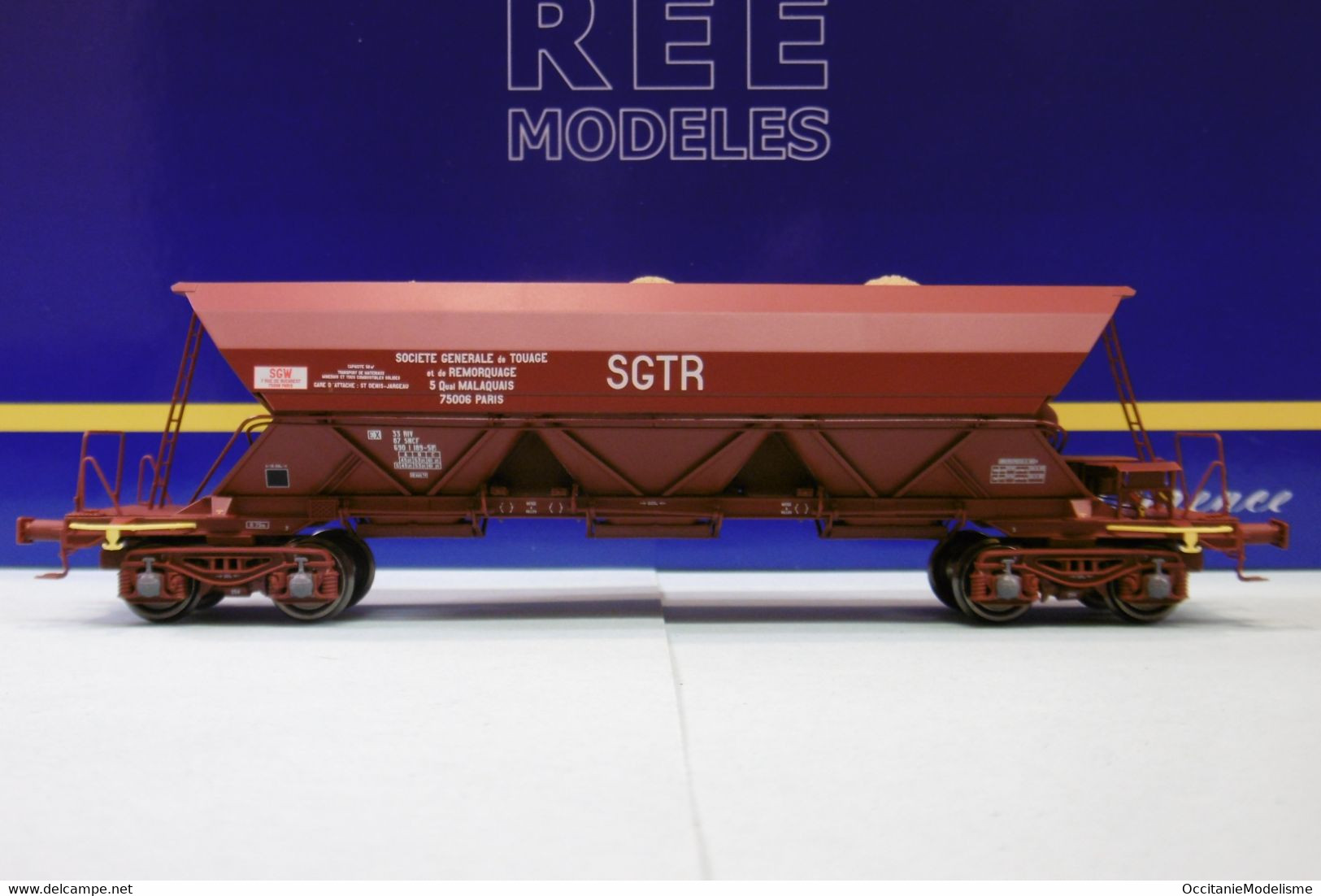 REE - Coffret 3 WAGONS TREMIES EX SGTR CEWI Ep. IV-V SNCF Réf. WB-574 Neuf NBO HO 1/87 - Goods Waggons (wagons)