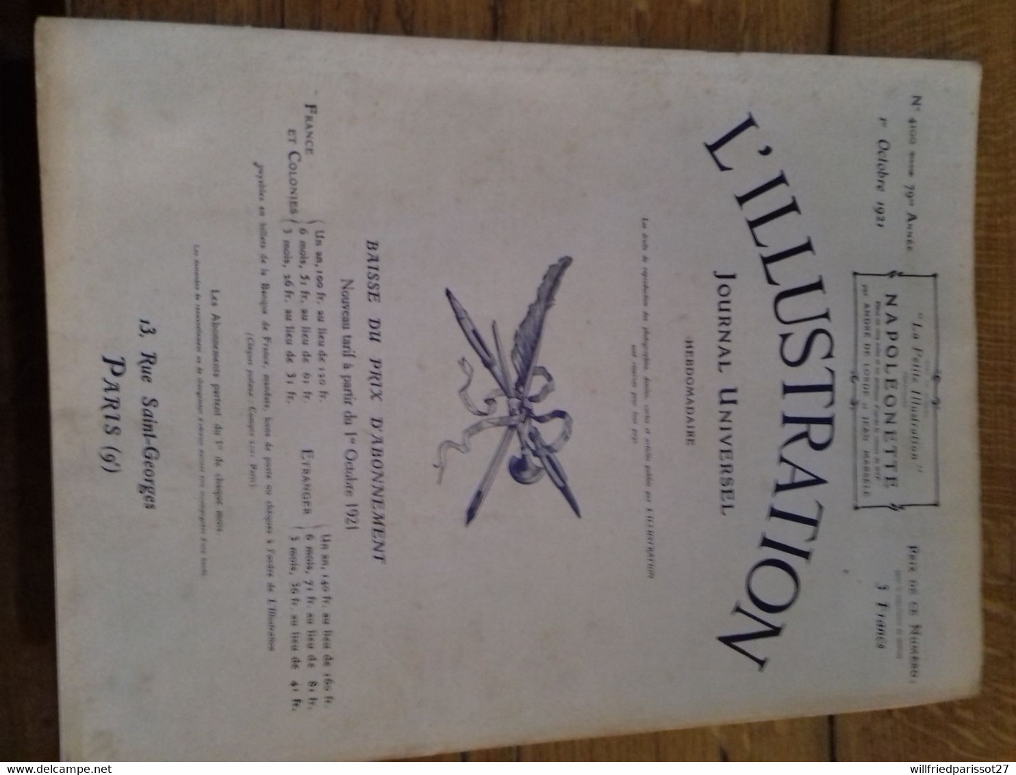 8 / L ILLUSTRATION N° 4100 1921 LA CATASTROPHE LES CONDOLEANCES FRANCAISES - L'Illustration