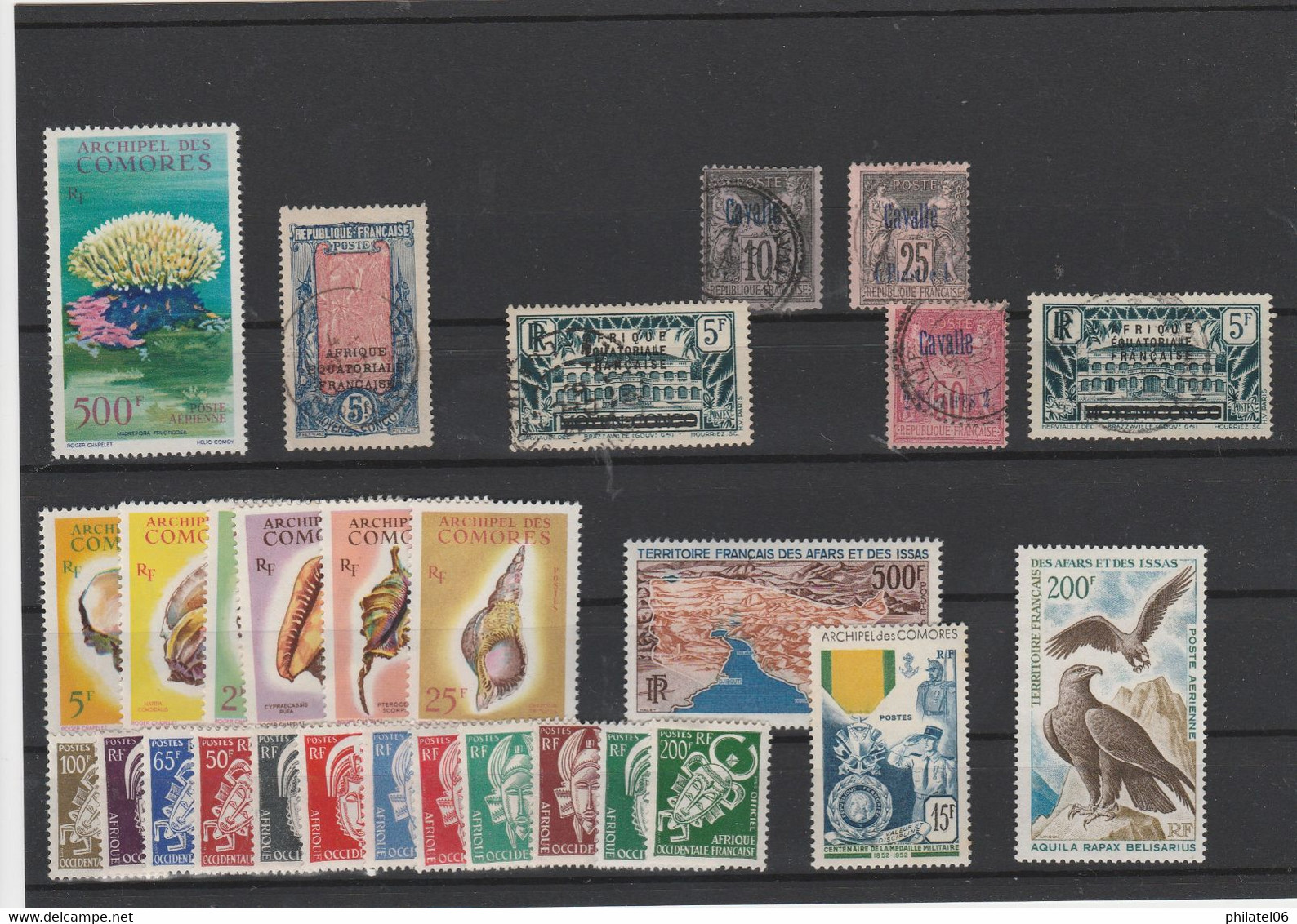 COLONIES FRANCAISES BONS TIMBRES NEUFS ET OBLITERES  COTE 505 EUROS - Collections