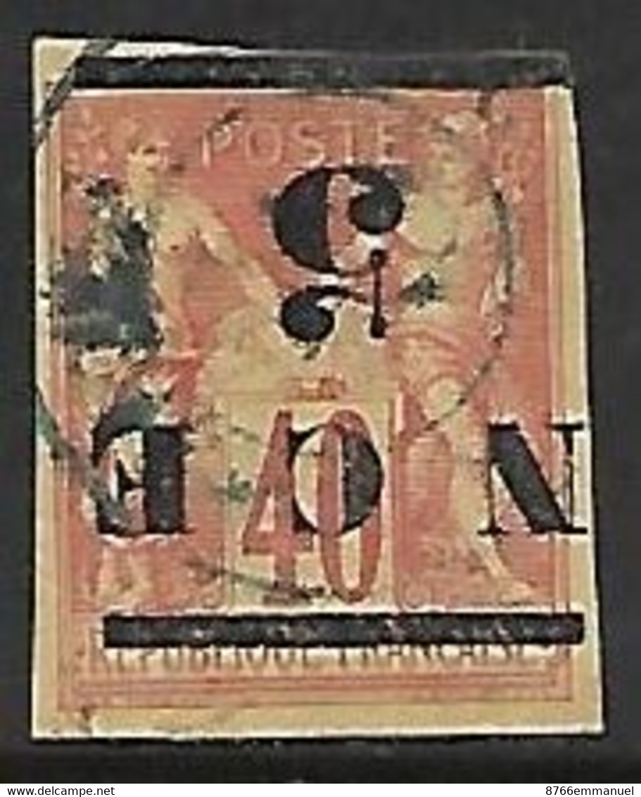 NOUVELLE-CALEDONIE N°6a  Variété Surcharge Renversée - Used Stamps