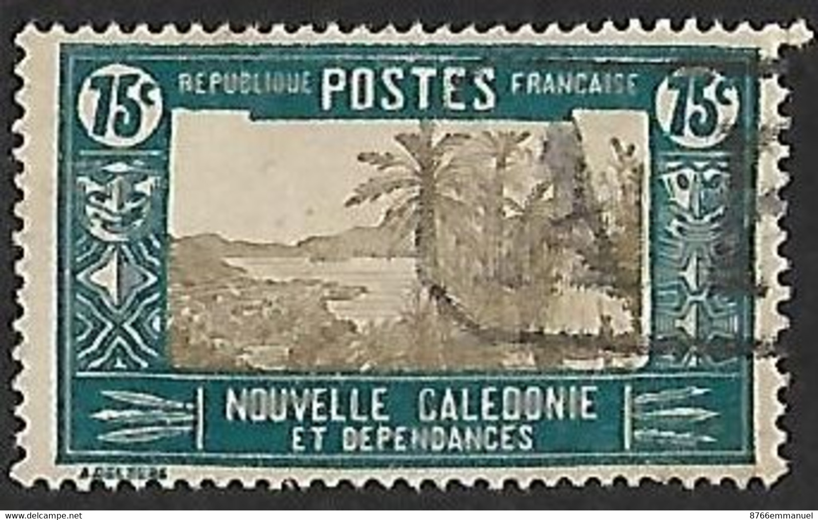 NOUVELLE-CALEDONIE N°152  Oblitération AR Dans Un Cadre - Usati