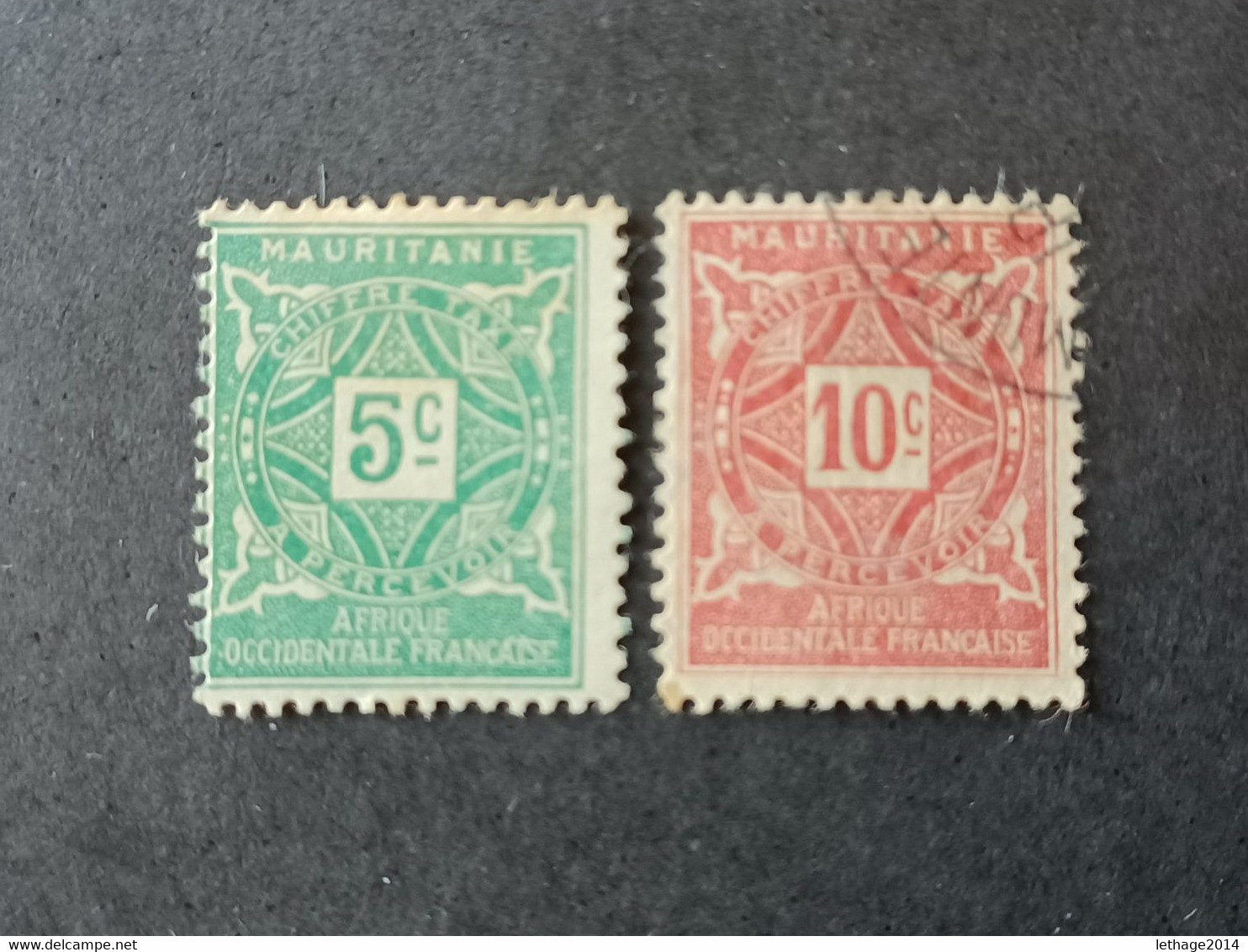 STAMPS MAURITANIE AFREQUE OCCIDENTALE FRANCAISE 1914 TAXE - Used Stamps