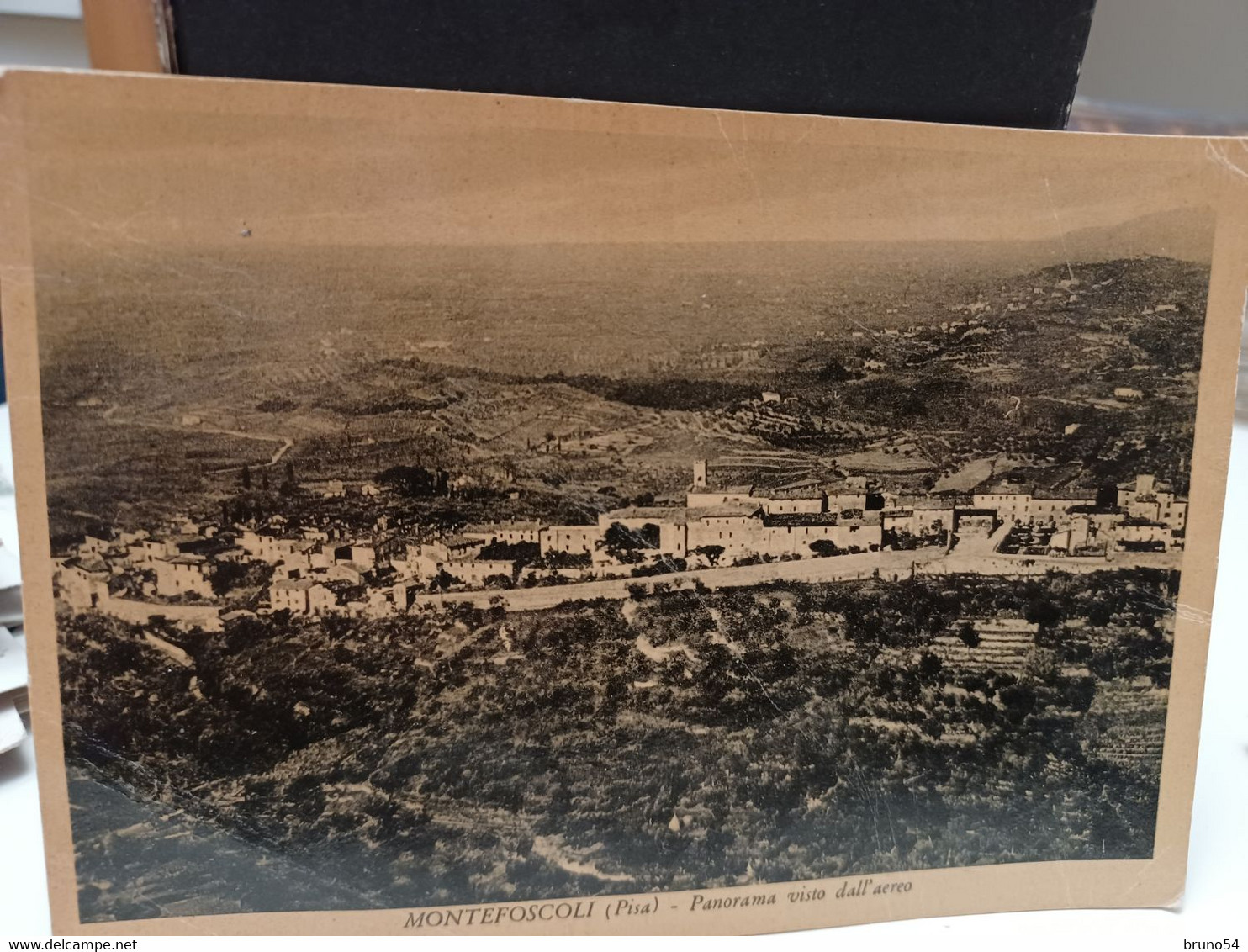 Cartolina  Montefoscoli Fa Parte Del Comune Di Palaia, In Provincia Di Pisa Panorama Visto Dall'aereo 1955 - Pisa