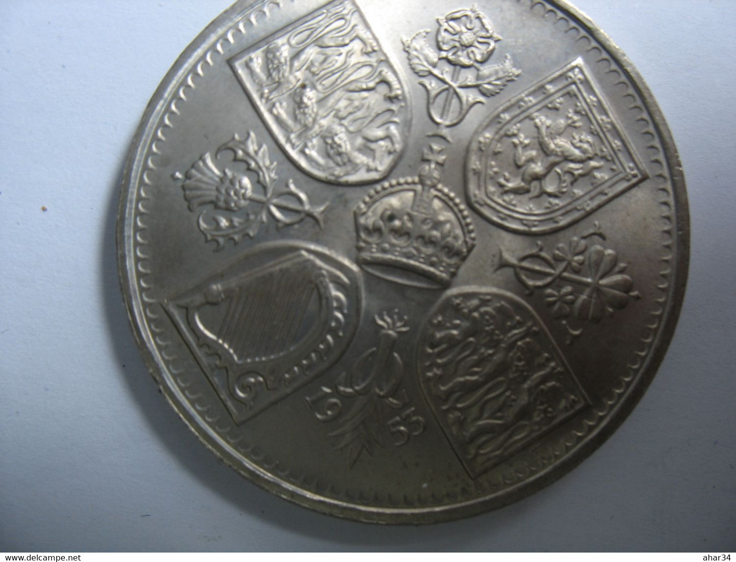 1953 Elizabeth II Coronation Crown Coin 5 shilling lot of 4 coins . lot41 N 18