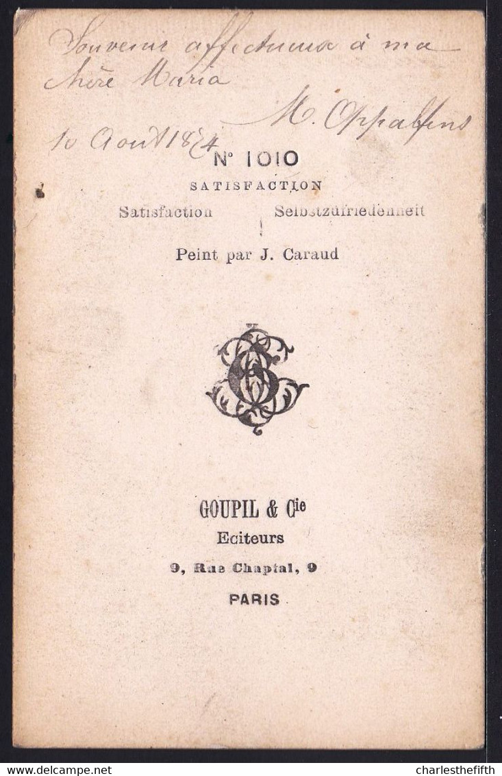 Vers 1874 PHOTO CDV GOUPIL - Satisfaction - Fille De Noblesse Au Miroir - Mirror  - Photo De Tableau De Caraud - Oud (voor 1900)
