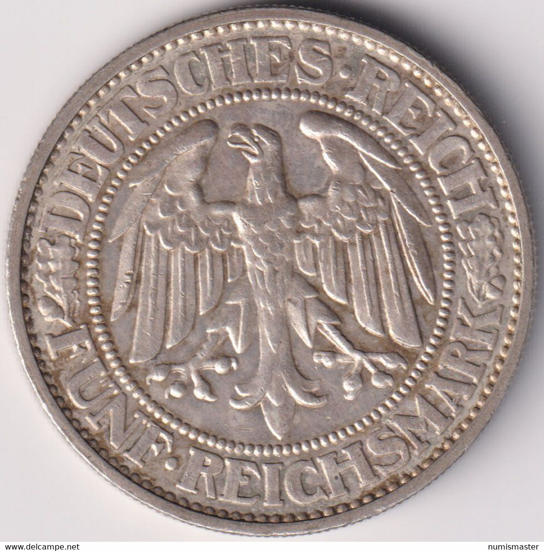 GERMANY , 5 REICHSMARK 1931 G - 5 Reichsmark