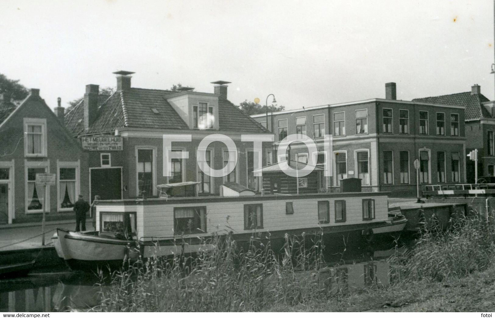 REAL PHOTO POSTCARD DUTCH HOUSE BOAT NETHERLANDS HOLLAND NETHERLAND CARTE POSTALE - Heerenveen