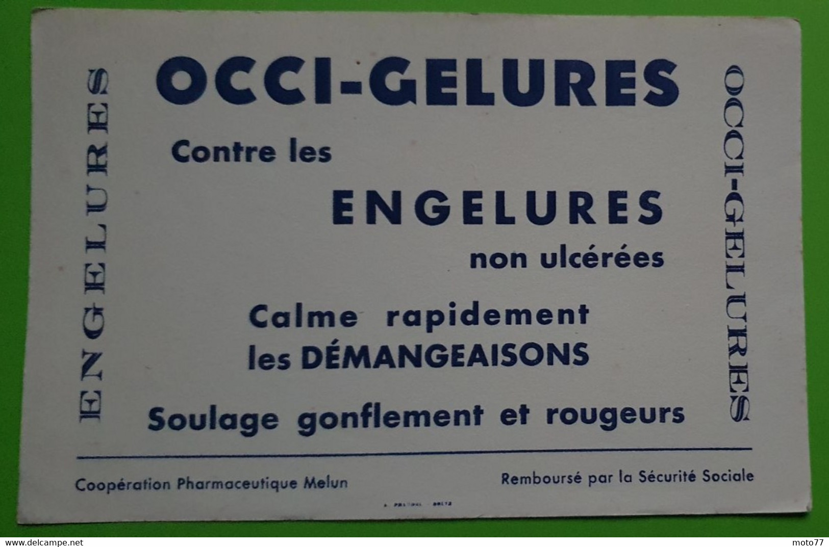 Buvard 1020 - Laboratoire - OCCI-GELURES - Etat D'usage: Voir Photos- 21x14 Cm Environ - Vers 1950 - Produits Pharmaceutiques