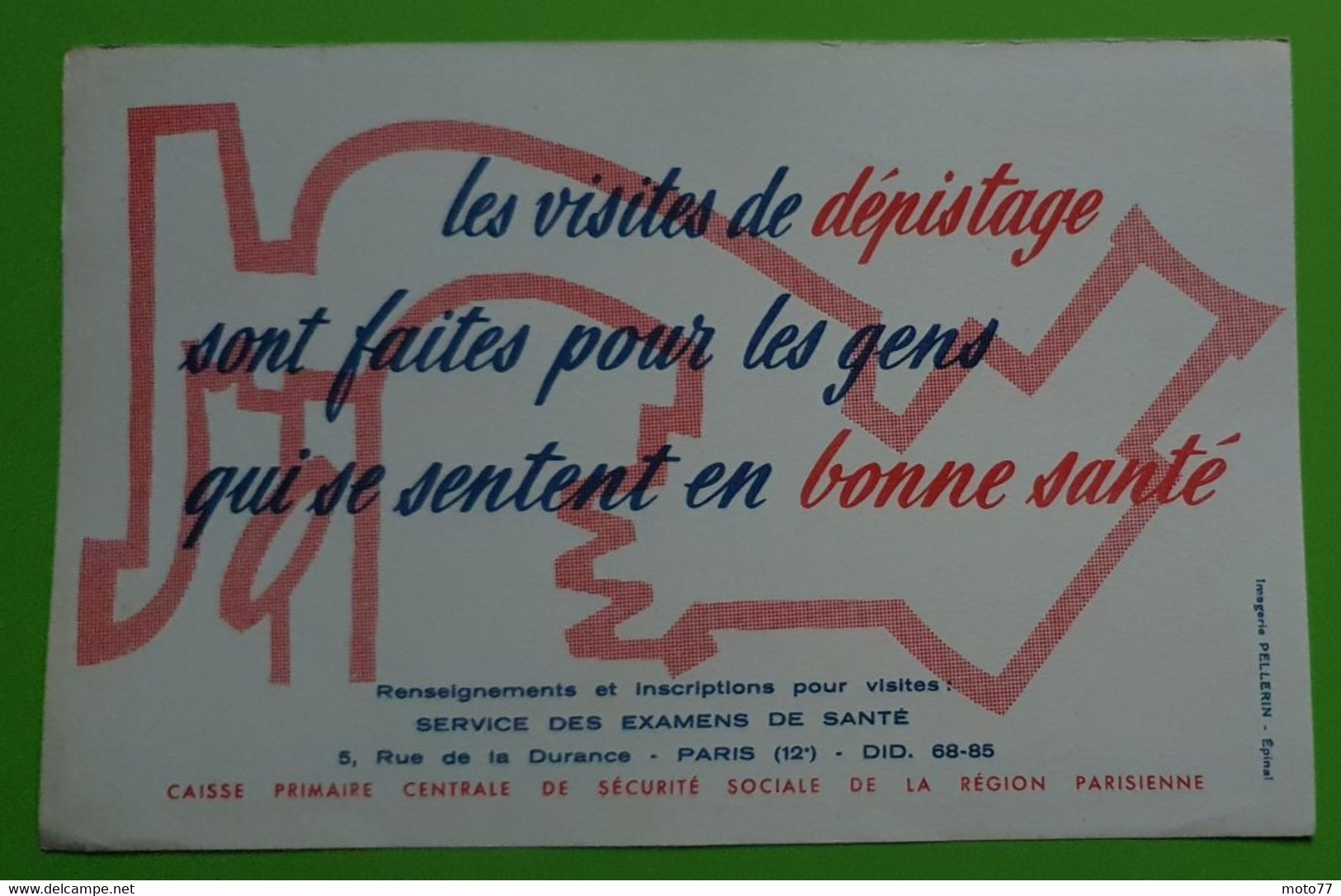 Buvard 1021 - Laboratoire - Dépistage Sécurité Sociale - Etat D'usage: Voir Photos- 21x13.5 Cm Environ - Vers 1950 - Produits Pharmaceutiques