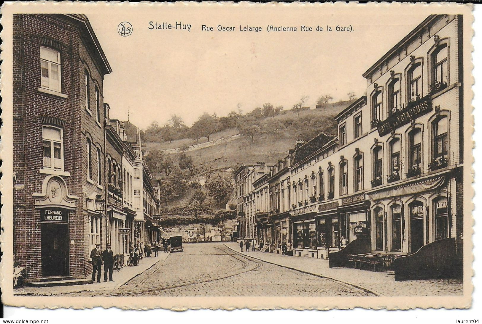 HUY.STATTE.  RUE OSCAR LELARGE. ANCIENNE RUE DE LA GARE. BELLE ANIMATION. - Huy