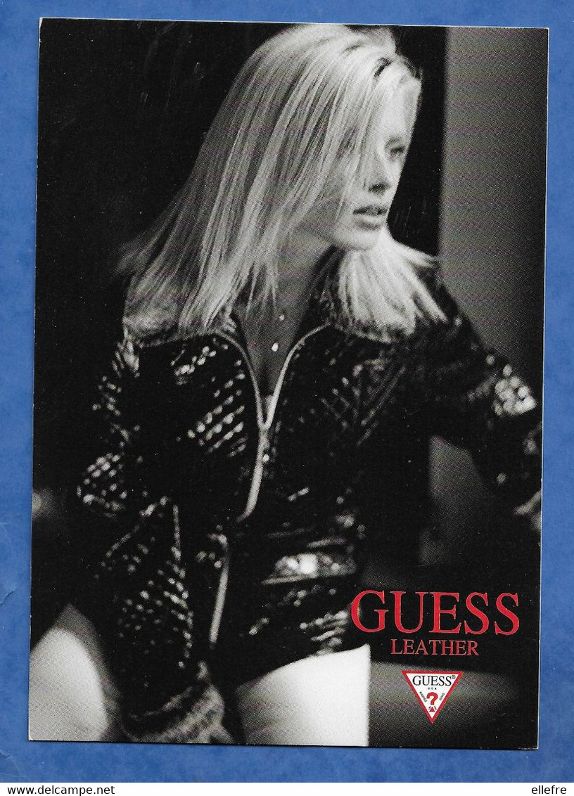 CPM Publicitaire Mode Femme GUESS LEATHER - Max Racks 1996 - Mode
