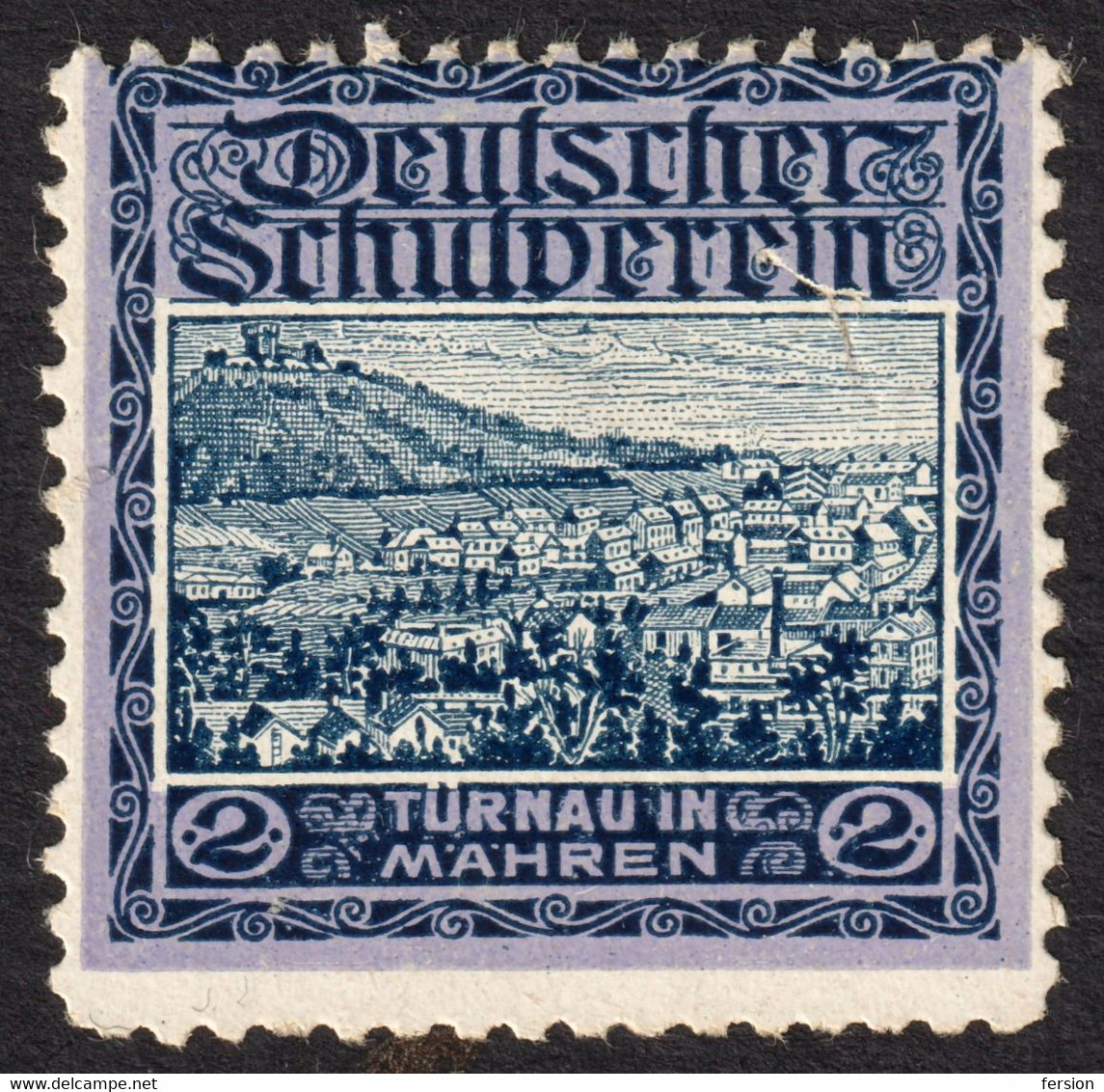 Městečko Trnávka Türnau Mähren CASTLE Czechia Germany Austria Label Cinderella Vignette SCHOOL Deutscher Schulverein - ...-1918 Vorphilatelie