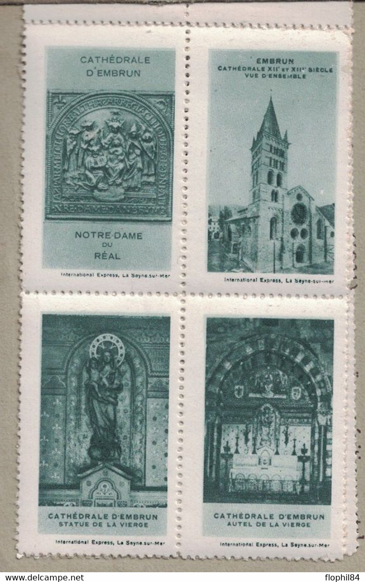 HAUTES ALPES - EMBRUN - NOTRE DAME DU REAL - CARNET AVEC 12 VIGNETTES NEUVES. - Luchtvaart