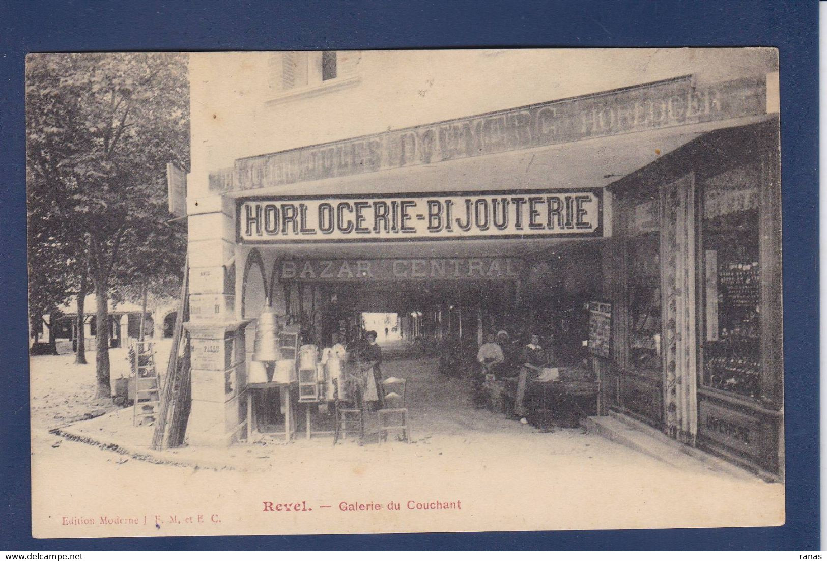 CPA Commerce Devanture Magasin Shop écrite REVEL Bijouterie Bazar - Magasins