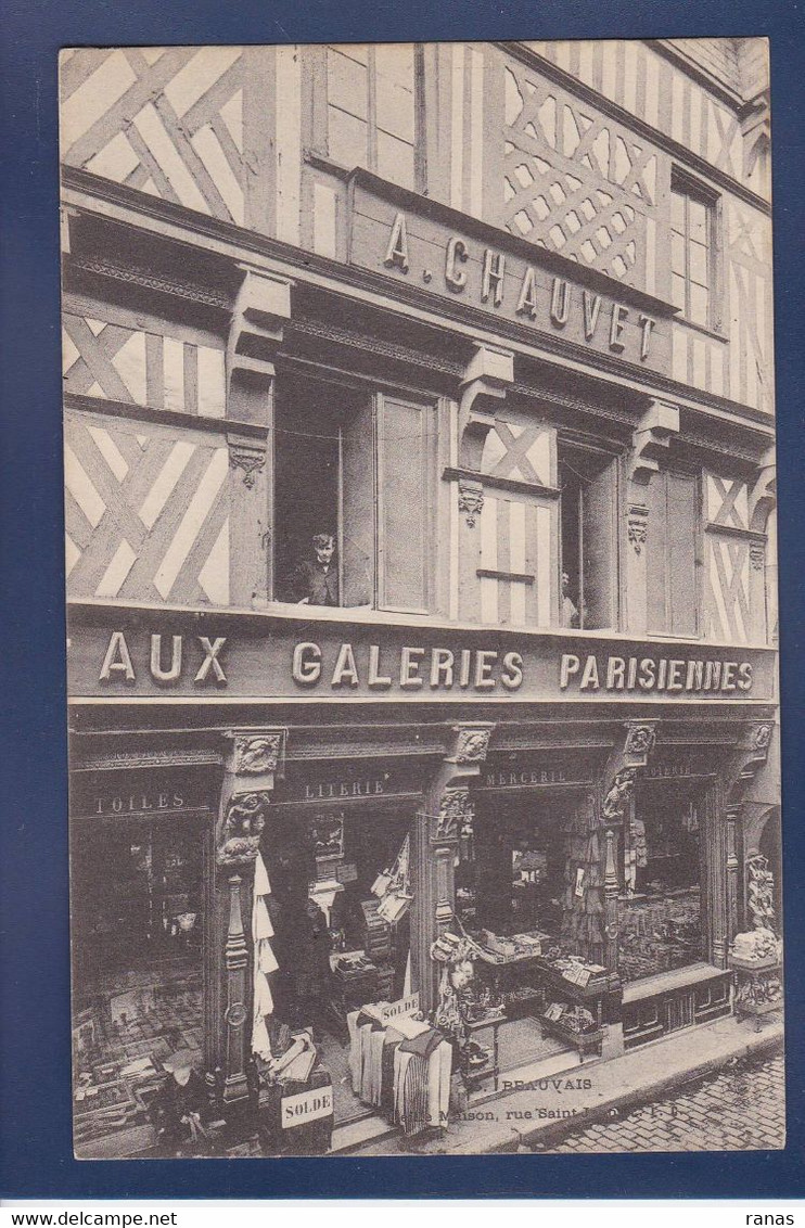 CPA Commerce Devanture Magasin Shop Non Circulé Beauvais Bazar - Winkels