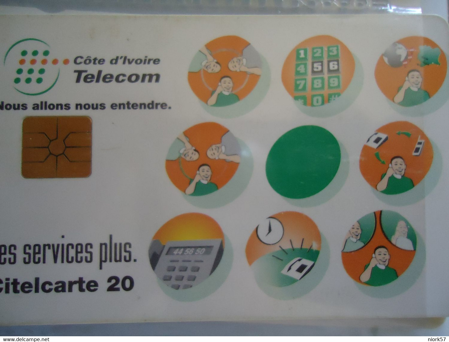 IVORY COAST  USED CARDS ADVERTISING  TELECOM - Ivory Coast