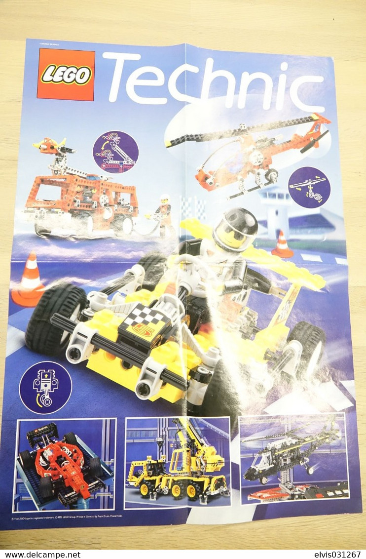 LEGO - POSTER Technic Poster Large - Original Lego 1995 - Vintage - - Catalogs