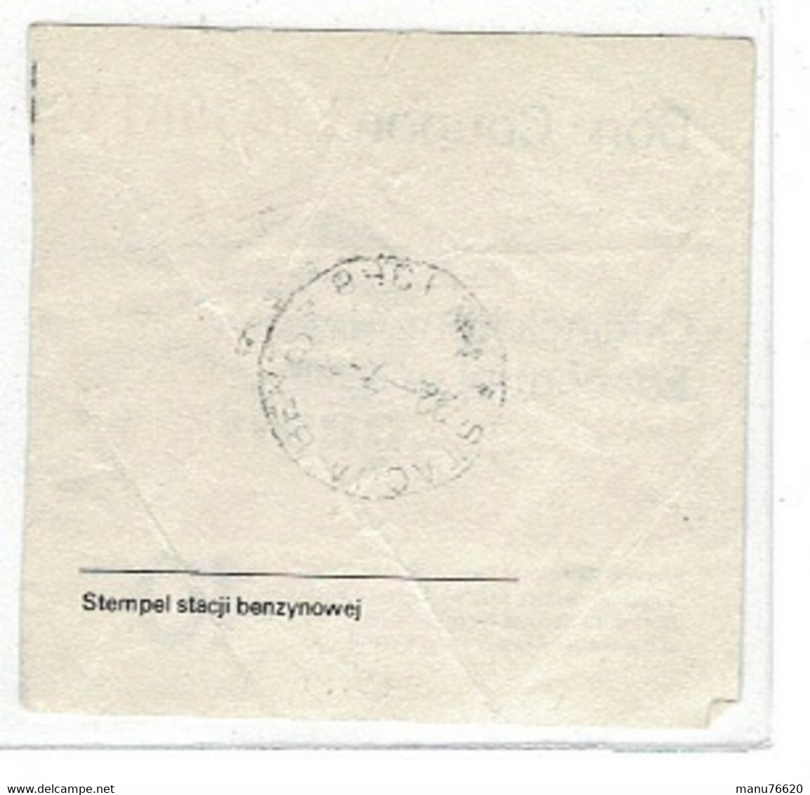 Ancien Ticket  ORBIS POLOGNE , For Control Only EM 0590148, Dim: 6,8 X 6,6 Cm. - Unclassified