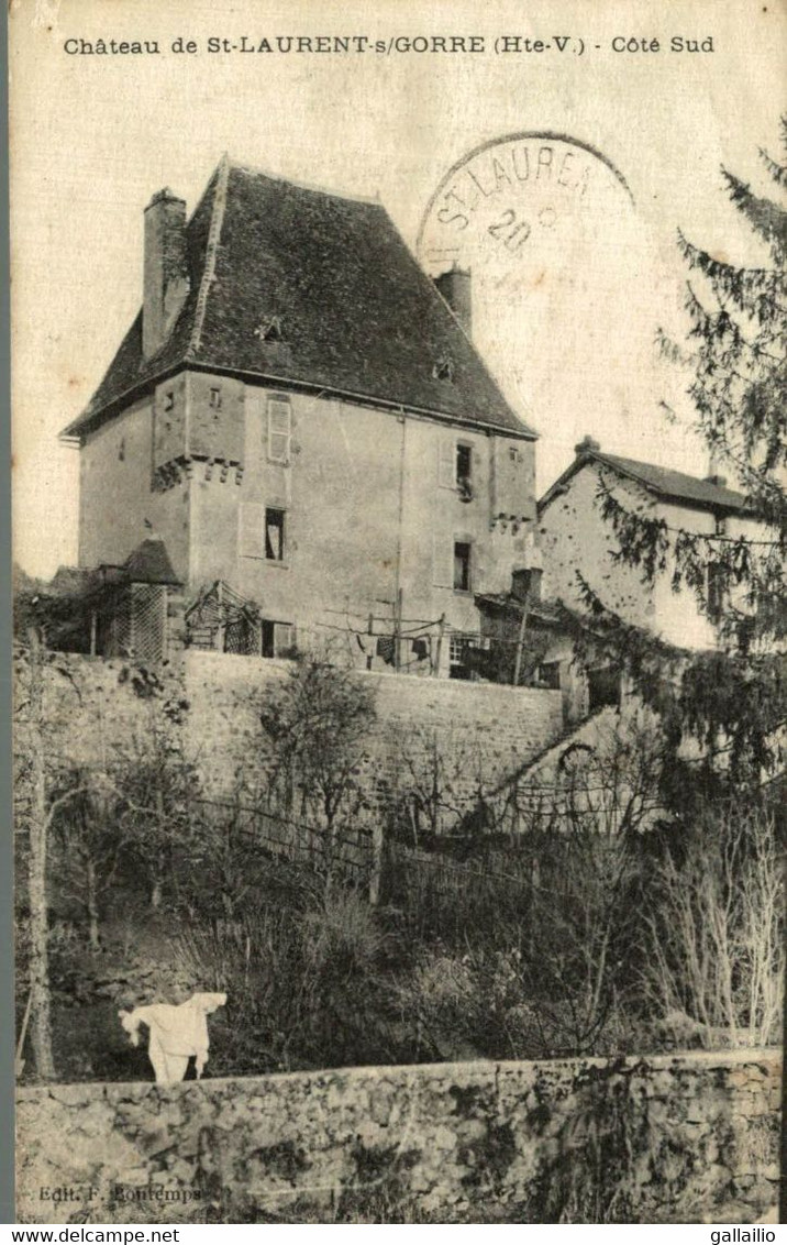 CHATEAU DE SAINT LAURENT SUR GORRE COTE SUD - Saint Laurent Sur Gorre