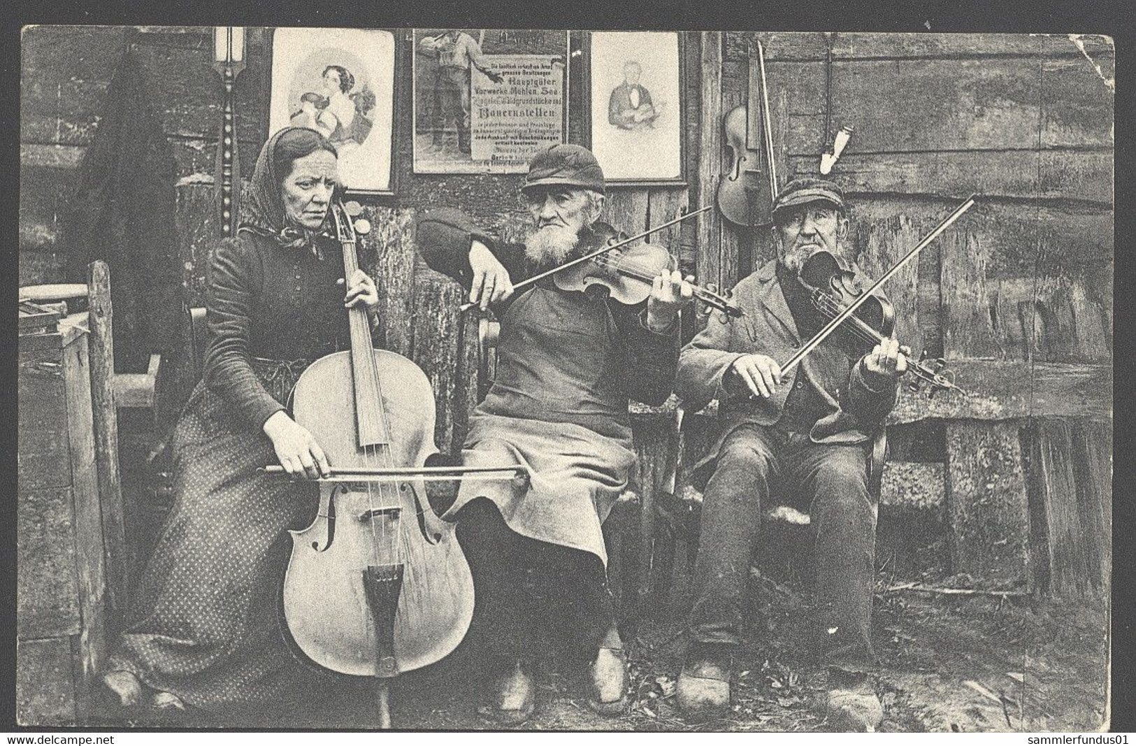 AK/CP Gruss Aus Weesby  Musiker  Tondern   Schafflund   Ungel/uncirc. Ca. 1915   Erhaltung/Cond. 2 , Eckknick  Nr. 01427 - Nordschleswig