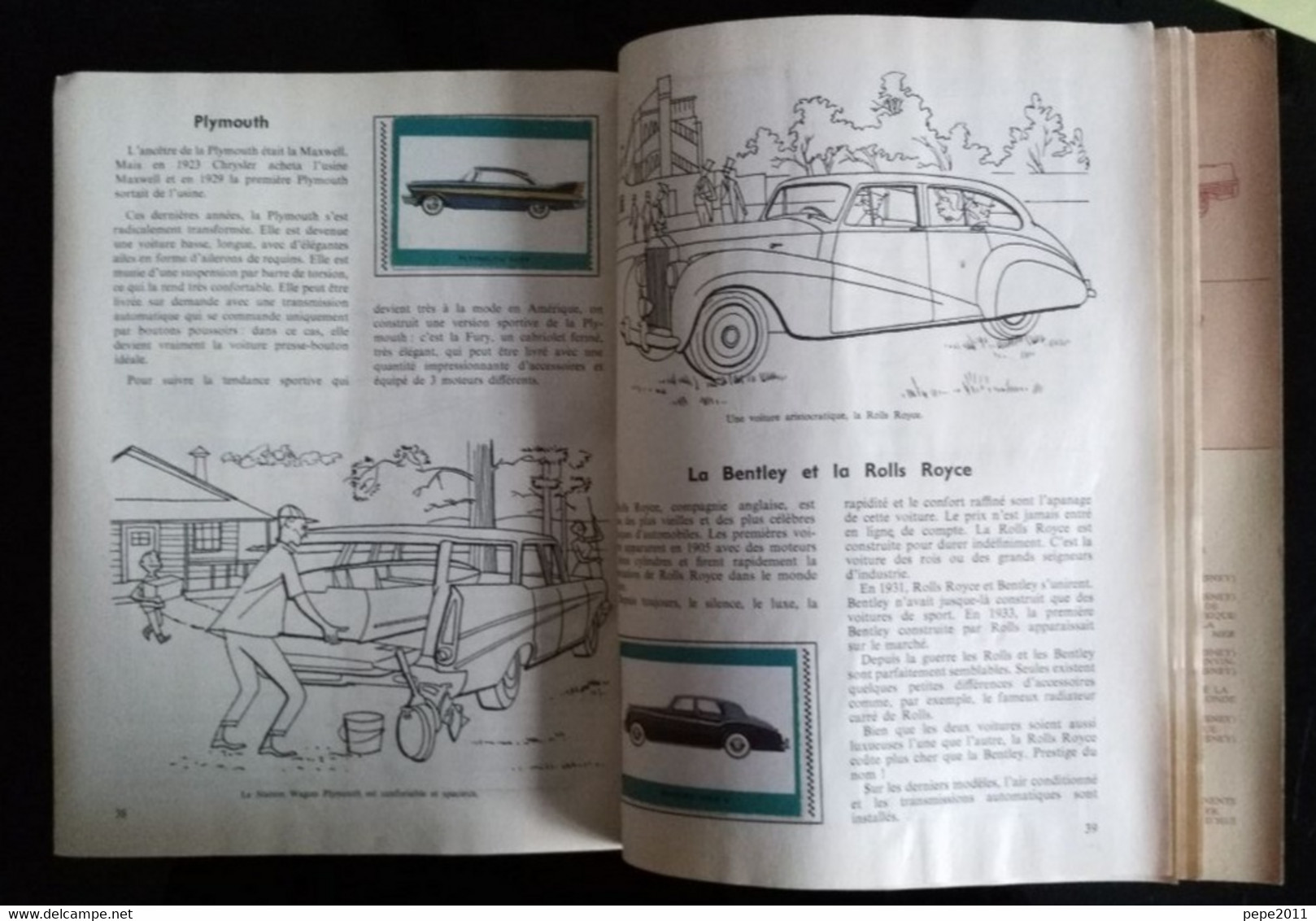 Encyclopédie Par Le Timbre AUTOMOBILES D'HIER Et D'AUJOURD'HUI  Par N. Bond  Illustrations G.K. Clifton, R. Boston - Autres & Non Classés