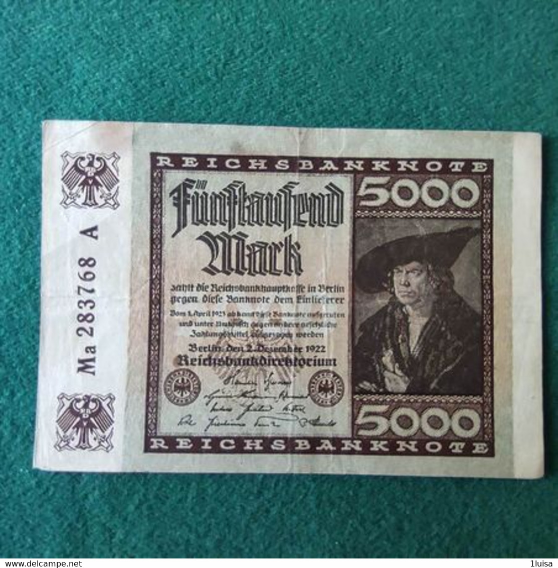 GERMANIA 5000  MARK 1922 - 5.000 Mark