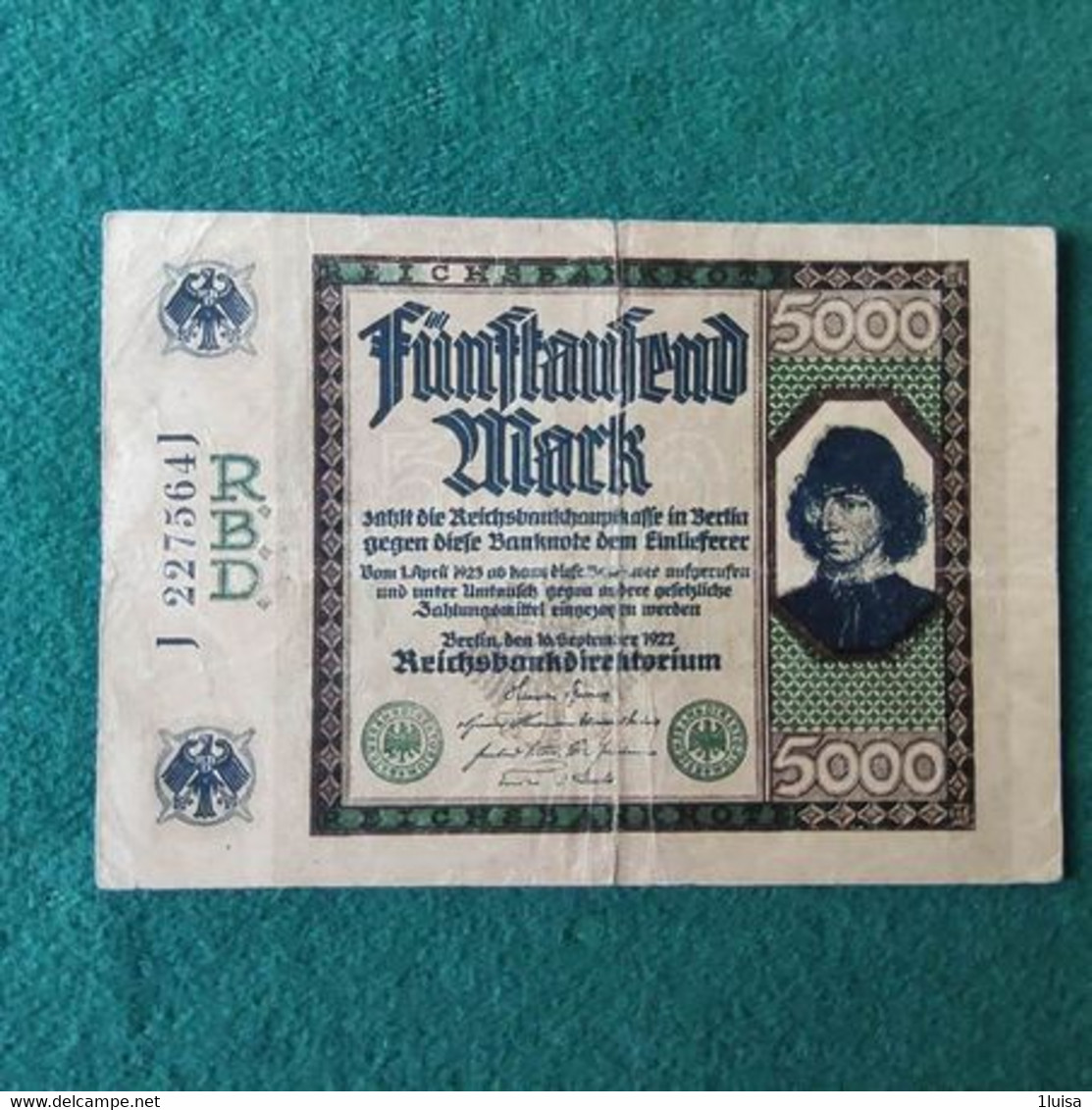 GERMANIA 5000  MARK 1922 - 5000 Mark