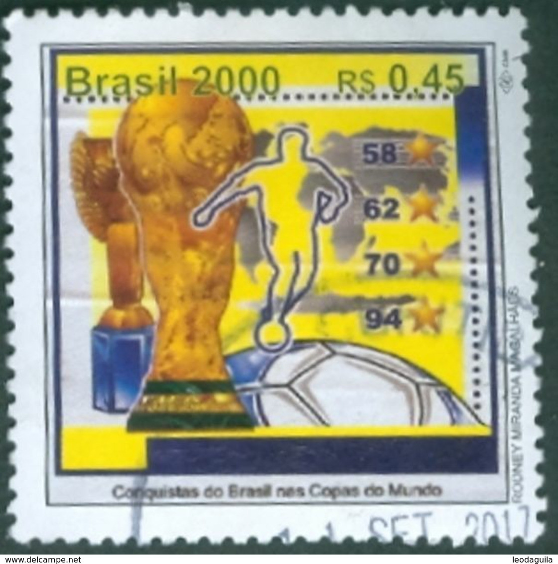 BRAZIL 2000 - FIFA WORLD CUP TROPHY  - USED - Oblitérés